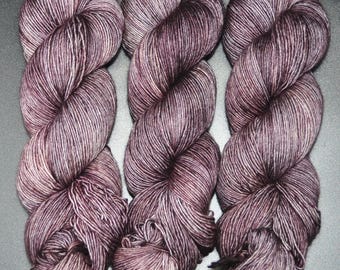 Purple Taupe - Single Ply Merino Fingering Hand Dyed Yarn