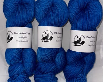 Cobalt - Polwarth DK Hand Dyed Yarn