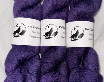 Blackwater Iris - Alpaca Silk Cashmere Fingering Hand Dyed Yarn