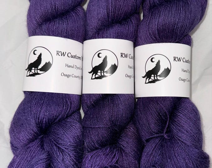 Blackwater Iris - Alpaca Silk Cashmere Fingering Hand Dyed Yarn
