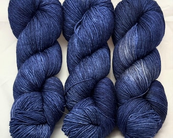 Dude Blue - Merino Cashmere Nylon Fingering Hand Dyed Yarn