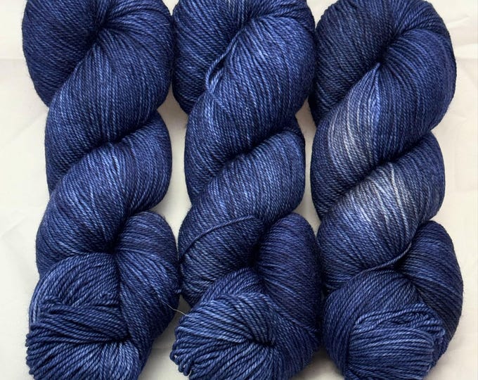 Dude Blue - Merino Cashmere Nylon Fingering Hand Dyed Yarn