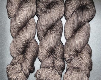 Black Walnut - Merino Nylon Fingering Hand Dyed Yarn