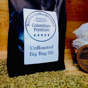 Green Coffee 5lb bag, Unroasted Coffee, Colombian