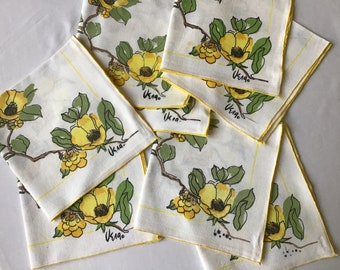 Vintage Vera / Set of Eight / Vera Neumann Cotton Napkins