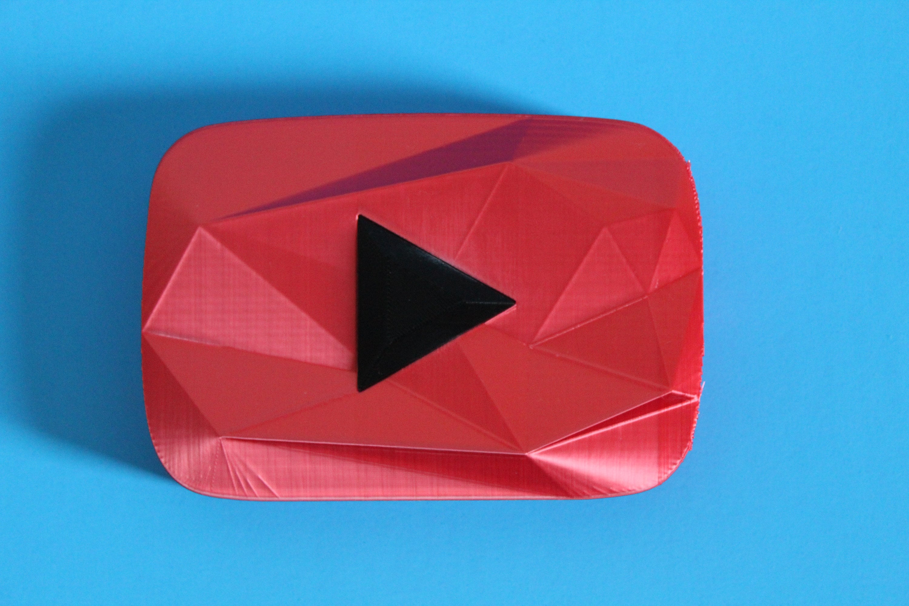 3D Printed Red & Black  Play Button 