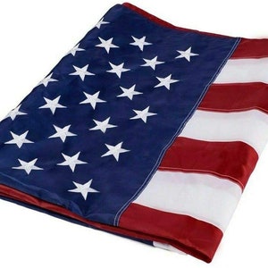 American Flag 5x8 ft 4x6 ft 3x5 ft Outdoor Heavy Duty Embroidered Stars USA Flag Sewn Stripes Fade Resistance Brass Grommets All Weather UV image 3