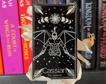 Cassian Tarot Card Inspired Gold Foil Sticker -  ACOTAR Tarot Sticker Card - Bookish - Booktok - Laptop Decal - ACOTAR Sticker