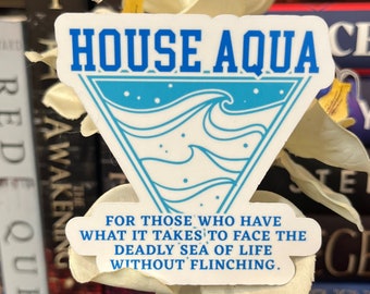 House Aqua - Bookish - Booktok - Laptop Decal -  Zodiac Academy