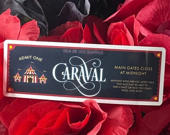 Caraval - Entrance Ticket- Welcome Welcome - Bookish - Booktok - Laptop Decal - Stepanie Garber
