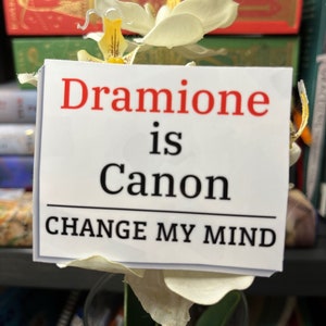 Dramione is Cannon - Dramione - Fanfiction - Fan Fiction - A03 - Bookish - Booktok - Laptop Decal - Fanfiction - Hermonie - Draco