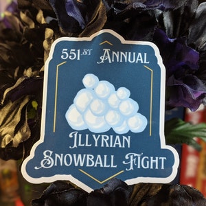 Illyrian Snowball Fight - Bookish - Booktok - Laptop Decal - ACOTAR Sticker