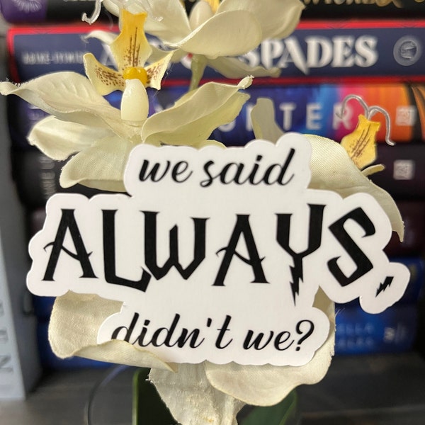 We Said Always - Dramione - Menacled - Senlinyu - Bookish - Booktok - Laptop Decal - Fanfiction - Hermonie - DracoPrix :