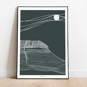 A4/A3 Ben Bulben Mountain Co.Sligo Ireland Print | Irish Artwork | Irish Print | Irish Mountains | Line print| Wild Atlantic way | Irish art