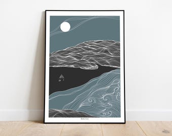 バーリー・コーブ・アイルランドのプリント｜ミニマリストなアイルランドの風景画