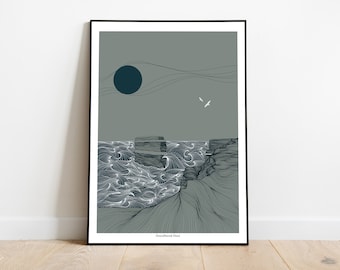 ダウンパトリック・ヘッド・アイルランドの版画 | 海岸線アート、ワイルド・アトランティック・ウェイ
