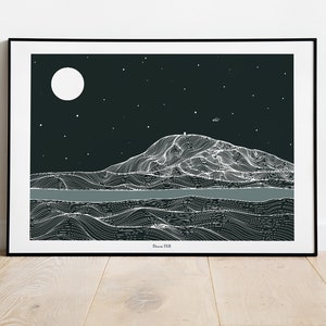 A4/A3 Doon Hill Co.Galway Connemara Ireland Print | Irish Artwork | Irish Print | Irish Mountains | Line print | Wild Atlantic way | art |