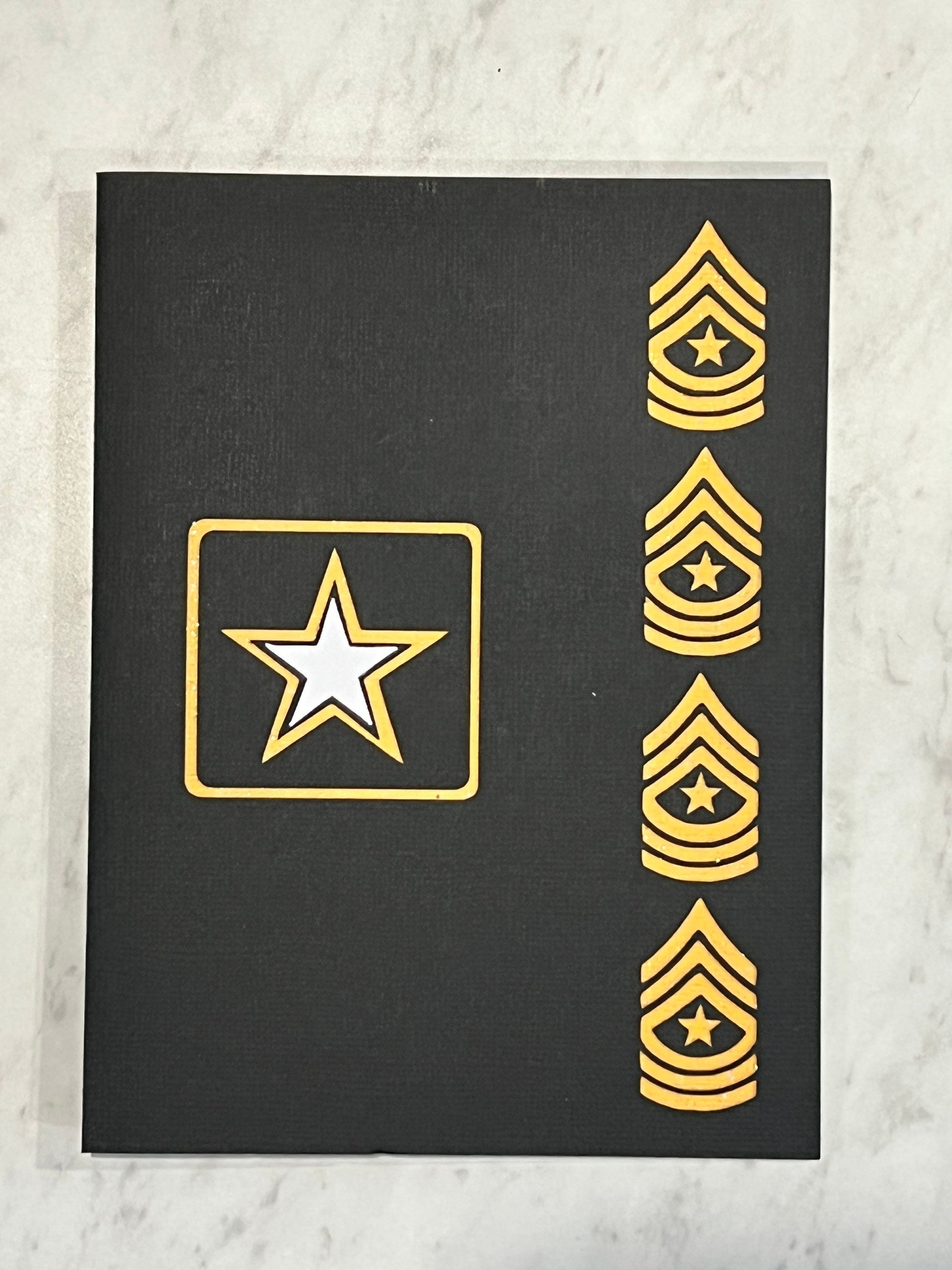 Army Intro Card Example Army Enlisted Greeting Card (5x6.75) - Etsy
