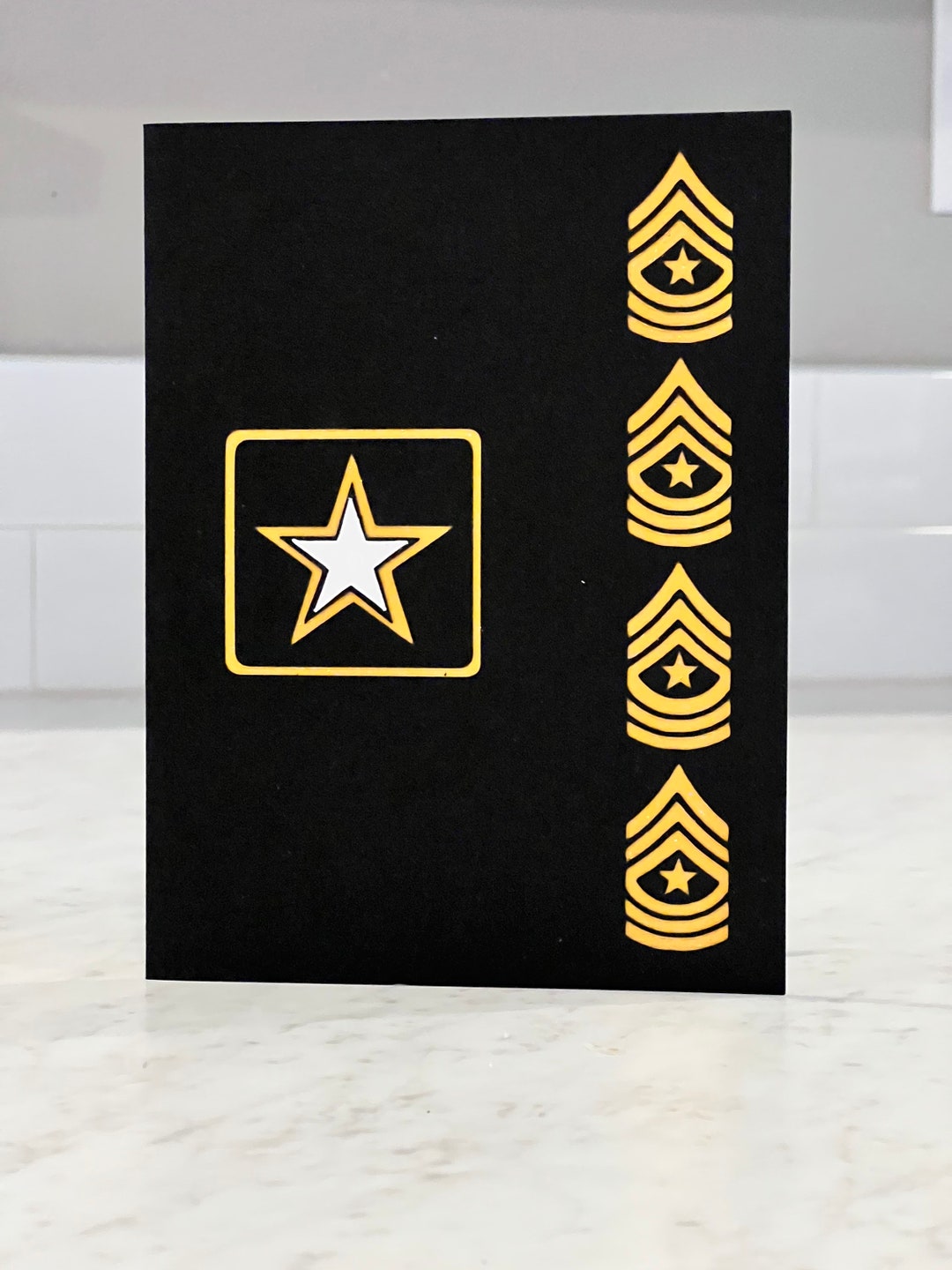 Army Intro Card Example Army Enlisted Greeting Card (5x6.75) - Etsy
