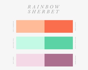 Polymer Clay Color Recipe - Rainbow Sherbet - Polymer Clay Color Guide - Cernit Clay Color Mixing - Digital download - Bold Colors Green