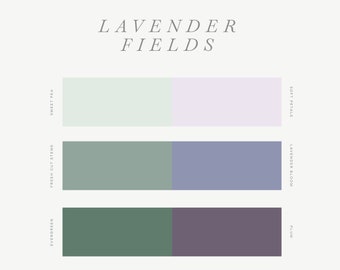 Polymer Clay Color Recipe - Lavender Fields - Polymer Clay Color Guide - Sculpey Clay Color Mixing - Digital download - Purple Green Palette