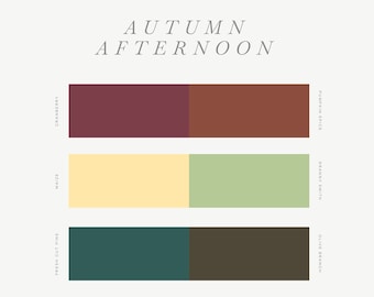 Polymer Clay Color Recipe - Autumn Afternoon - Polymer Clay Color Guide - Cernit Palette - Digital download - Fall Colors Pumpkin Leaves
