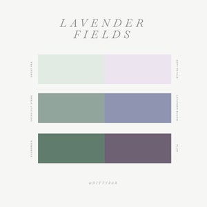 Polymer Clay Color Recipe - Lavender Fields - Polymer Clay Color Guide - Sculpey Clay Color Mixing - Digital download - Purple Green Palette