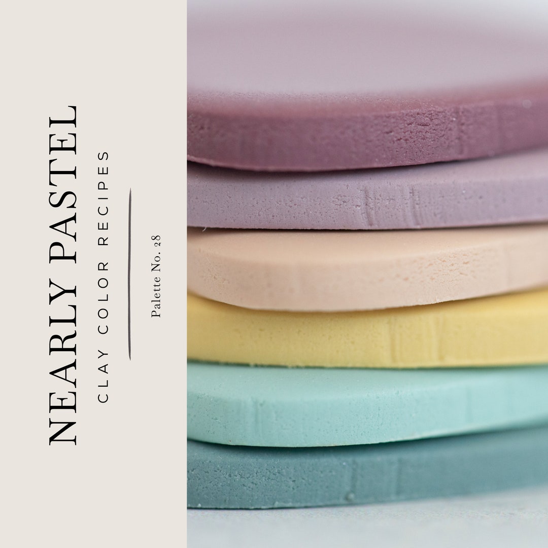 Polymer Clay Color Recipe Nearly Pastel Polymer Clay Color Guide Sculpey Cernit Palette Digital