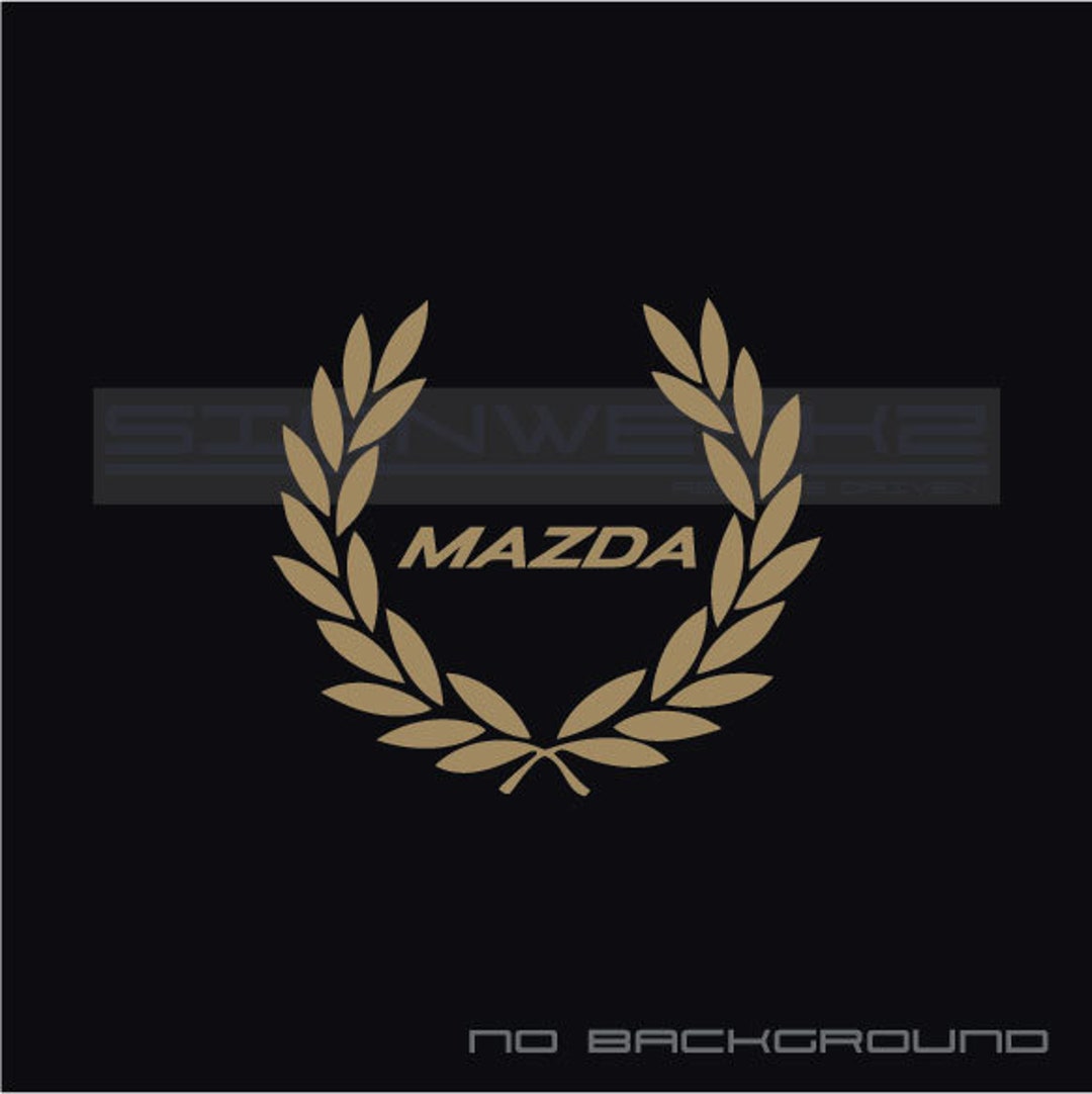 Mazda Font New Racing Wreath Decal Sticker Pair Etsy