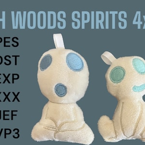 ITH chibi woods spirits 4x4 5x7 Hoop embroidery design files Embroidery files pattern