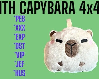 ITH Charm Capybara 4x4 Hoop embroidery pattern Embroidery pattern Standard and mini