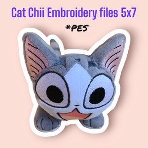 Cat Chii ITH Embroidery Files 5X7 embroidery design file