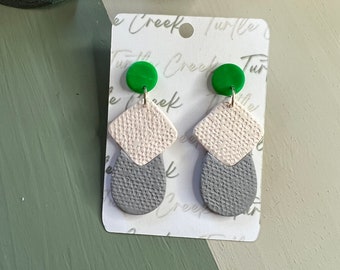 Earrings Clay Lightweight Statement Handmade Gift For Her