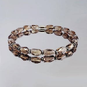 Natural Smoky Quartz Men's Protection Bracelet | Healing Gemstone Crystal Jewelry | Healing Energy Yoga Gift for Him