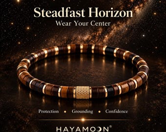 Steadfast Horizon | AAA Tiger's Eye Men's Bracelet | Confidence, Focus & Protection | Edgy Every Day Jewelry | Personalized Gift for Him