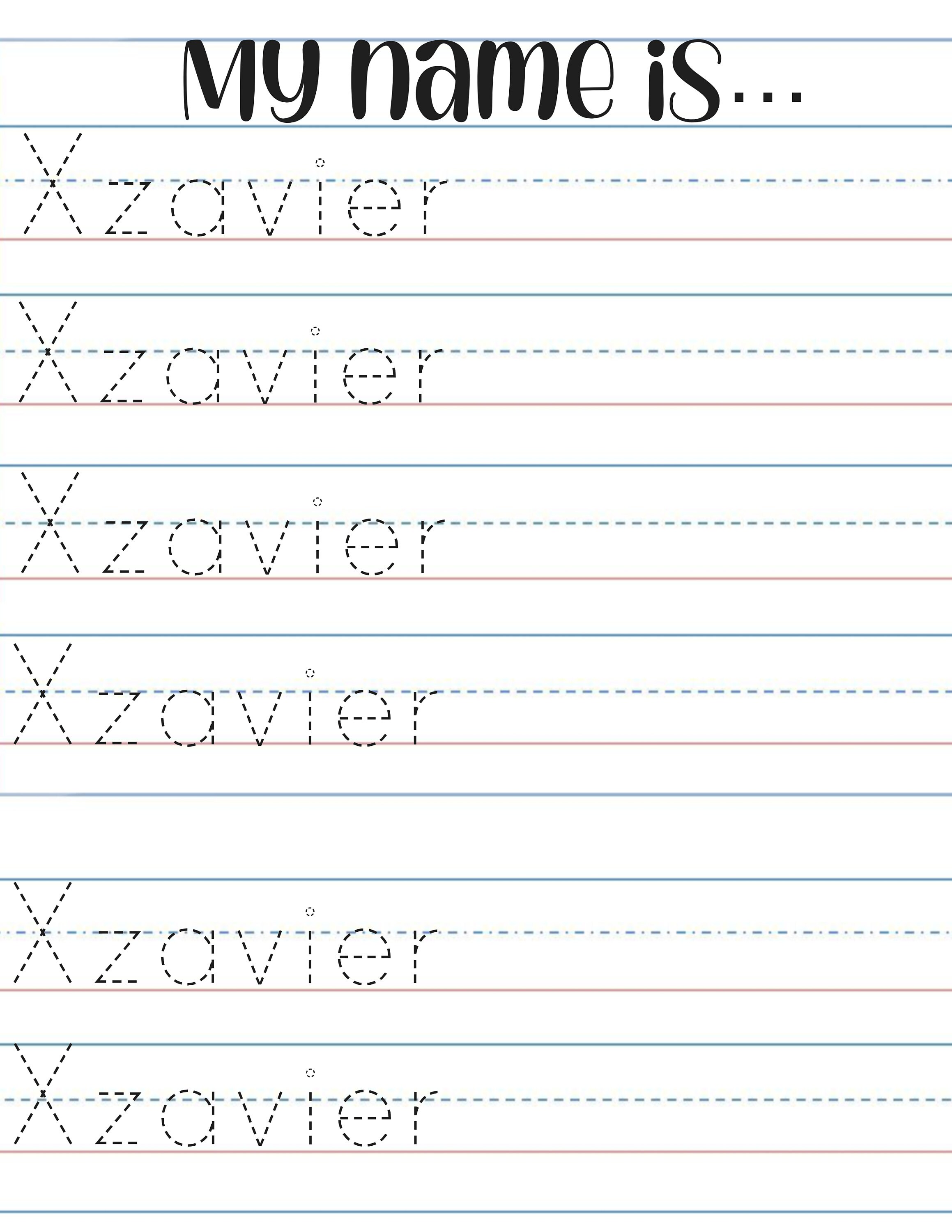 custom name tracing printable worksheets writing practice etsy