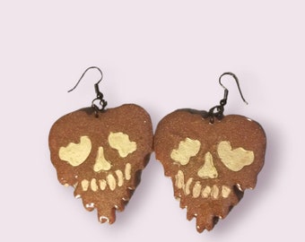 Large Melting Heart Earrings