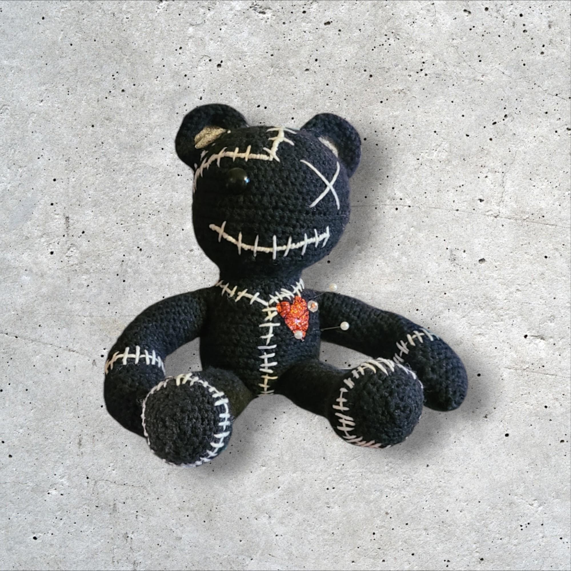 29 Voodoo Doll Crochet Patterns for Spooky-Cute Halloween Makes 26 Voodoo Bear- voodoo doll inspired crocheted Amigurumi