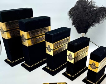 Kaaba Quran Velvet Embossed and Quran Box, Quran Gift, Muslim Men Quran, Ramadan Gift Set, Arabic Quran, Islamic Gift, Muslim Eid Gift