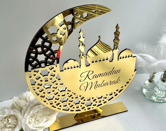 Ramadan Table Stand, Ramadan Mubarak Sign, Ramadan Crescent Sign, Ramadan Kareem Decor Sign, Ramadan Mubarak Sign, Eid Sign, Mosque Sign