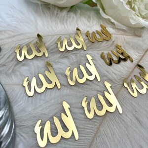 Allah Sign Tag Bundle, Allah Acrylic Mirror Tag Sticker, Allah Label ...