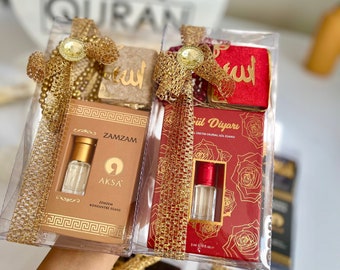 Gold Umrah Gift, Islamic Tasbih, Hajj Gift, Ataar Al Ka'aba, Rose Scent, Kaaba Oud, Itr'ul Ravza, Maqam Ibrahim, Islamic Favors, Muslim Gift