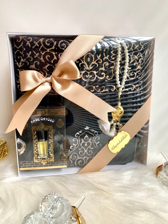 Kaaba Prayer Rug, Oud, Tasbih, Ramadan Gift, Kaaba Scent Perfume, Muslim Male Gift, Ramadan Mubarak, Islamic Eid Gift, Prayer Mat Tasbih Set