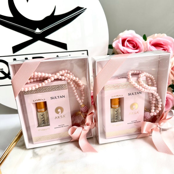 Pink Ramadan Gift, Eid Gift, Woman Ramadan Gift, Scent Tasbih, Ramadan Favors, Islamic Oud Gift Set, Islamic Ataar, Islamic Perfume, Oud