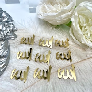 Allah Sign Tag Bundle, Allah Acrylic Mirror Tag Sticker, Allah Label ...
