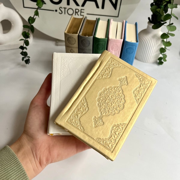 Gold Arabisch Koran, Koran Geschenk für Freund, Leder Koran, Ramadan Mubarak Geschenk, Islamisches Geschenk, Umrah Geschenk, Muslimisches Geschenk, Eid Geschenk, Aqiqa Gefälligkeiten