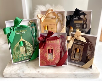 Islamic Oud Essence & Tasbih Gift Set, Kaaba Scent Perfume, Ramadan Gift