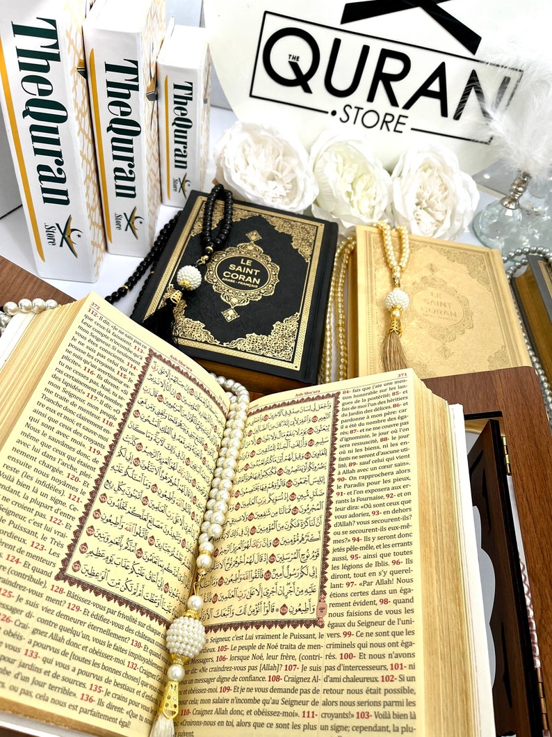 Le Saint Coran, Ramadan Kareem, Muslim Eid Gift, French Coran, Leather Coran, Prayer Rug, Crystal Tasbih, French Quran, Translate Quran image 6
