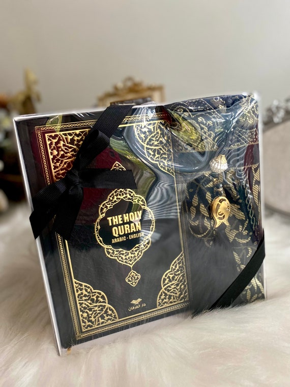 Weißer englischer Koran, Ramadan Kareem Geschenk, muslimisches Geschenk,  islamisches Geschenk, englisches Leder rosa Koran, Gebetsteppich, Tasbih,  Eid-ul Fitr Geschenk -  Schweiz
