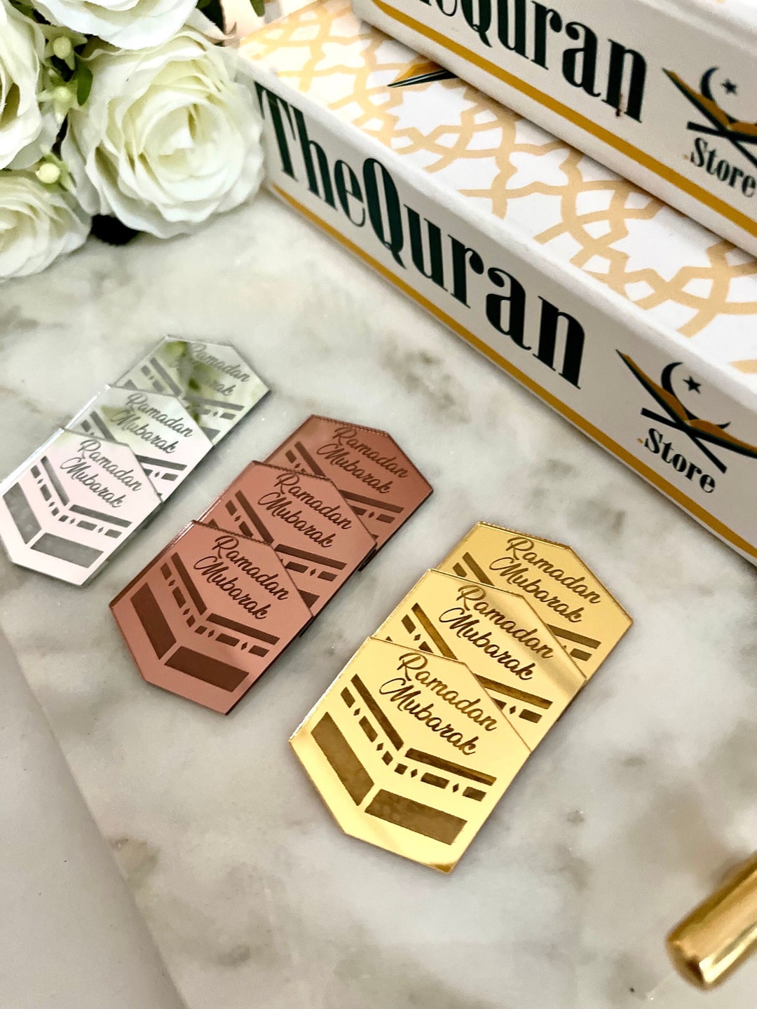 Kabaa Label Kaaba Mirror Tag, Ramadan Mubarak Tag Bundle, Ramadan Kareem Mirror Tag ...